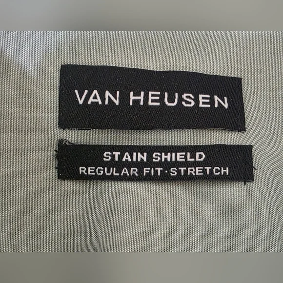 $60 Van Heusen Mens Classic Regular-Fit Stain Shield Stretch Shirt - Picture 6 of 7